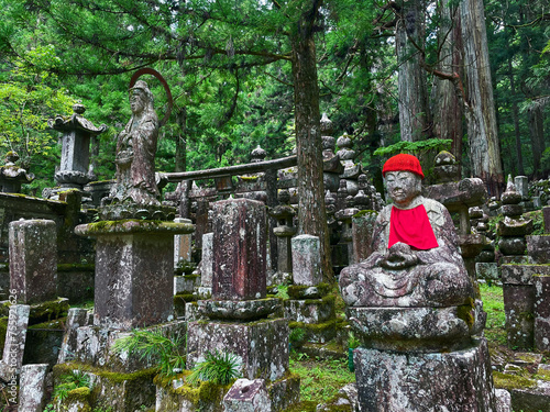 Buddhist Elegance: Ancient Temple and Cemetery in Koyasan, Wakayama, Japan photo