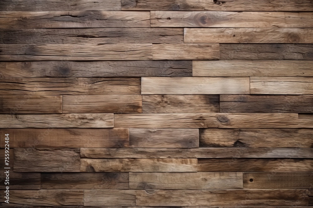 Naklejka premium Rough-hewn wood wall for a farmhouse look