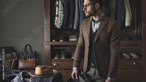 textures and details of men's clothing and accessories, while avoiding harsh shadows.