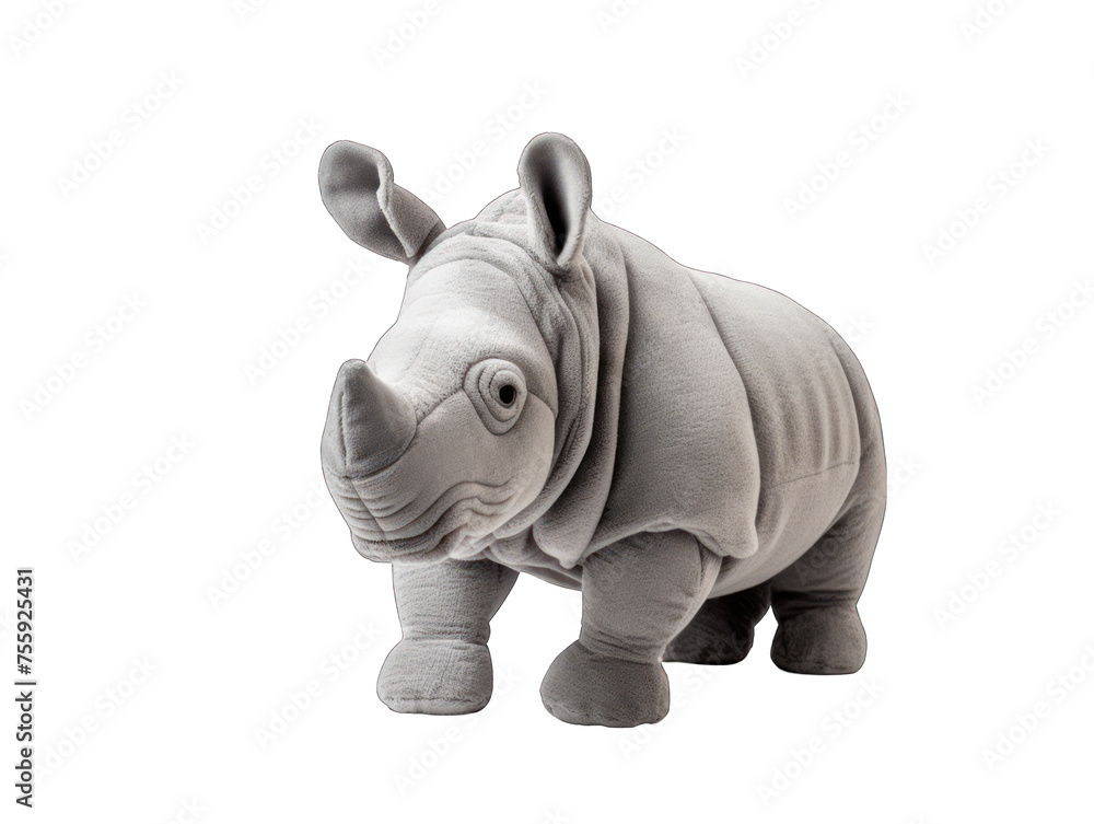 rhino isolated on transparent background, transparency image, removed background