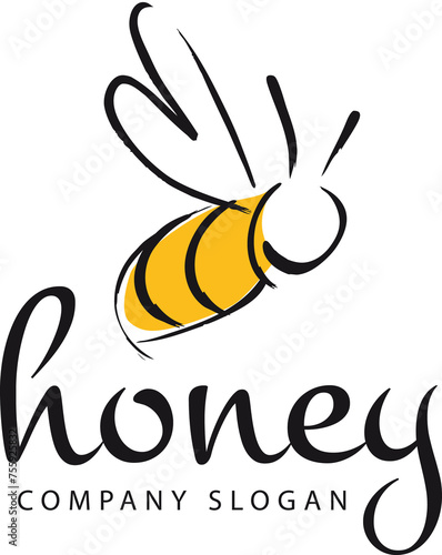 bee and honey sign
