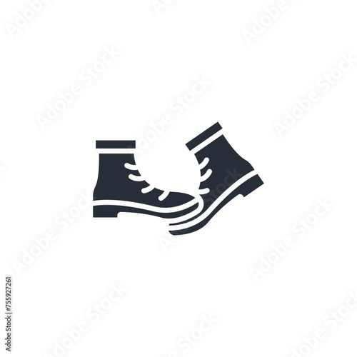 boots icon. vector.Editable stroke.linear style sign for use web design,logo.Symbol illustration.