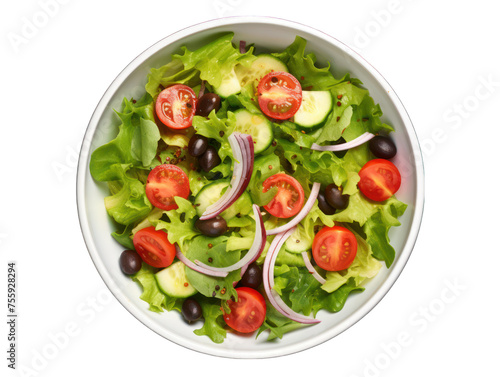 salad bowl isolated on transparent background, transparency image, removed background