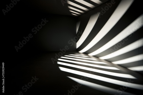 An abstract image of distorted shadows, playing with light and darkness
