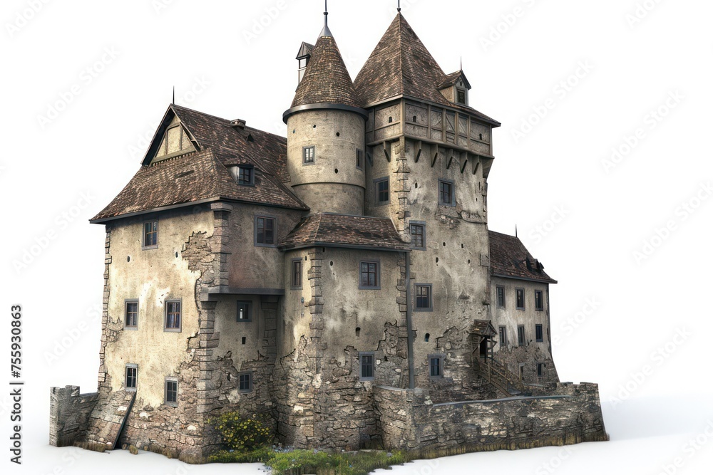castle on a white background
