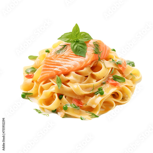 tagliatelle pasta with tomatoes and chicken