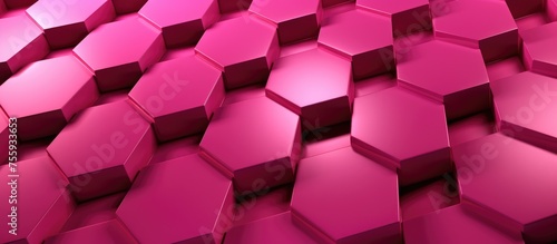 of Hexagonal Pattern in Pink Color