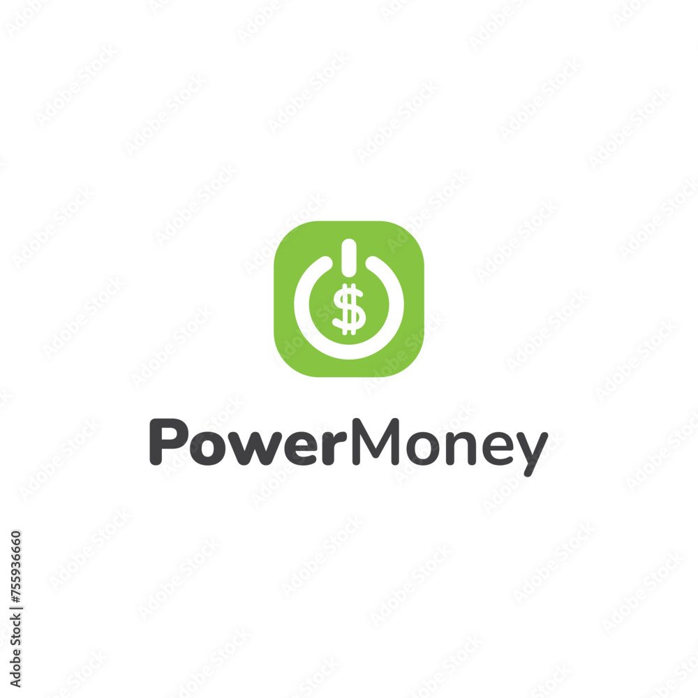 Power Money Logo Design Simple Icon Power Money Logo Design Simple Icon
