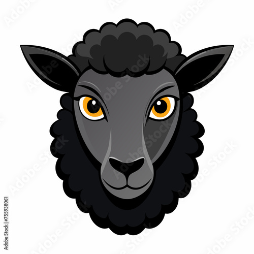 Sheep  black  head  vector