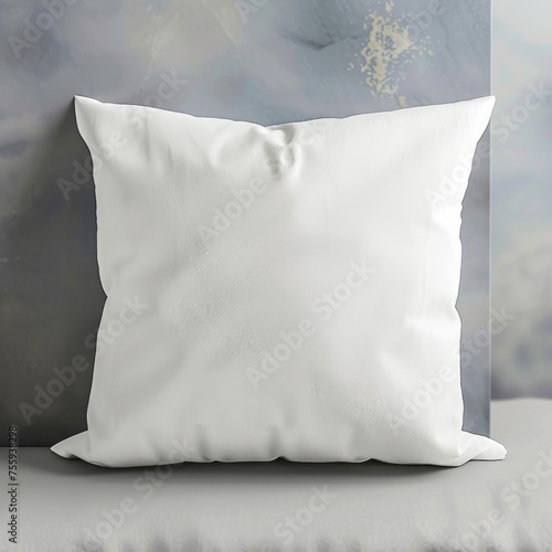 White Throw Pillow Mockup (ID: 755938298)