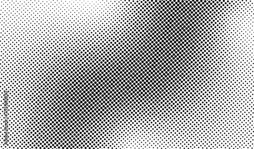 Degrade dot pattern. Gradation dots texture. Halftone fade gradient. Abstract bg. Faded black waves isolated on white background. Geometric points for design print. Overlay effect. Vector illustration photo