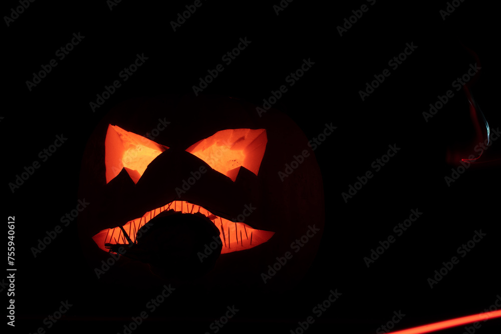 Fototapeta premium Une citrouille effrayante 