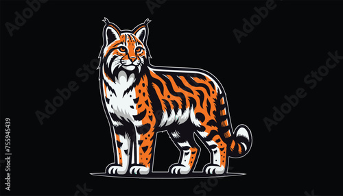 Bobcat, wildcat, cat logo design, bobcat mascot logo, wildcat mascot design logo, cat mascot logo design  photo