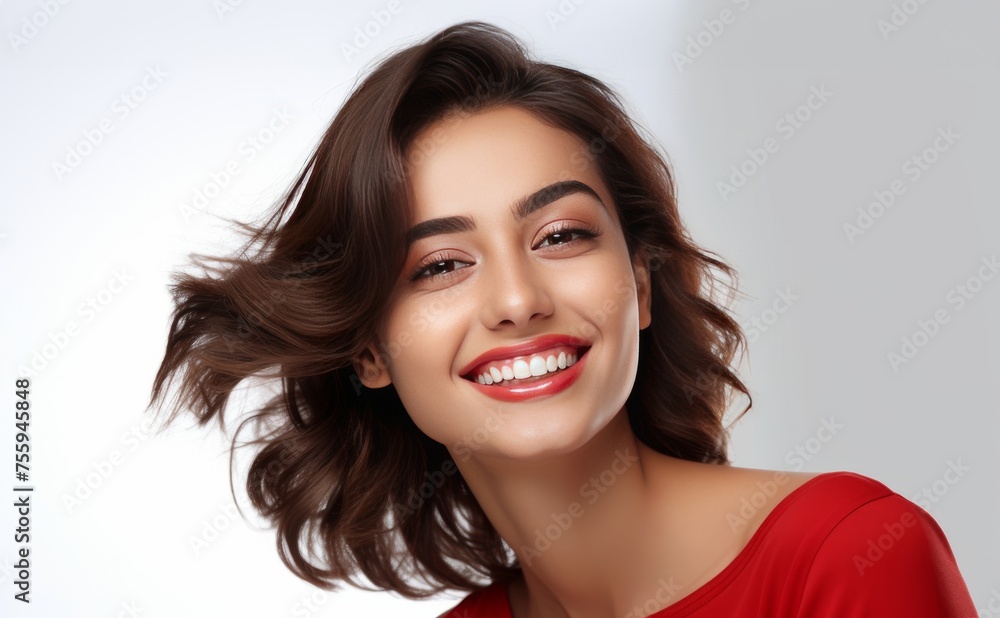 Frosty Chic: Dewy-Faced Indian Model in Winter Studio Shoot generative ai Frosty Chic: Dewy-Faced Indian Model in Winter Studio Shoot generative ai