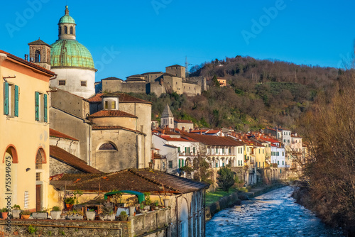 Beautiful view of italian town of Pontremoli, Lunigiana, Tuscany