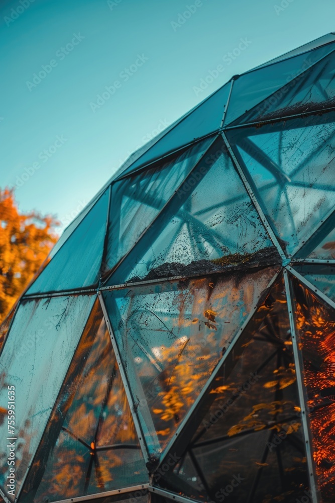 Fototapeta premium A tree inside a glass dome, perfect for interior design projects.