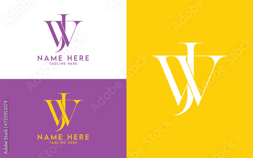 Luxury and Elegant Letter WJ Logo Design. Suitable for Luxury Fashion Brands