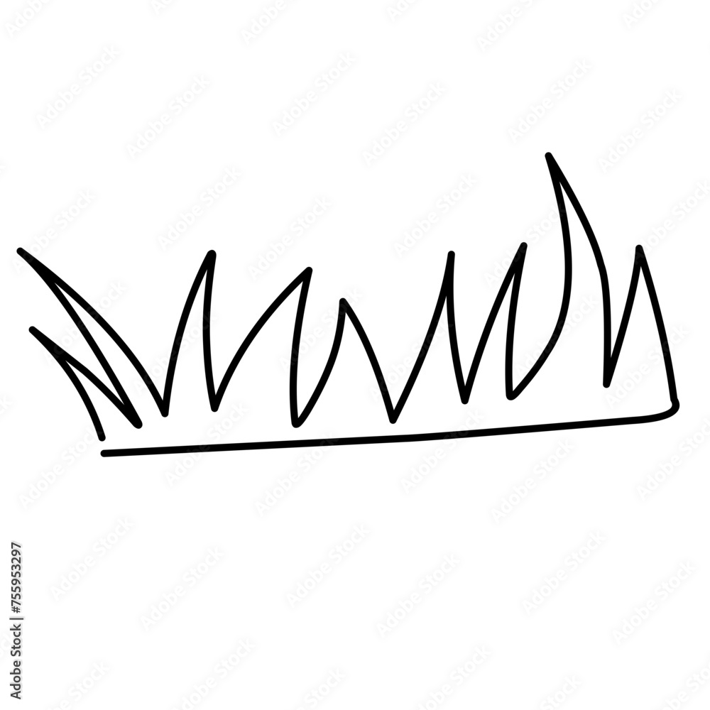 hand drawn doodle grass hand drawn doodle grass