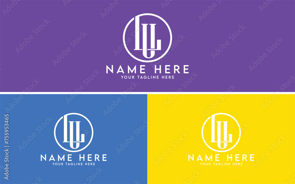 Fototapeta premium Stylish LU Monogram logo design, LU interlocking logo