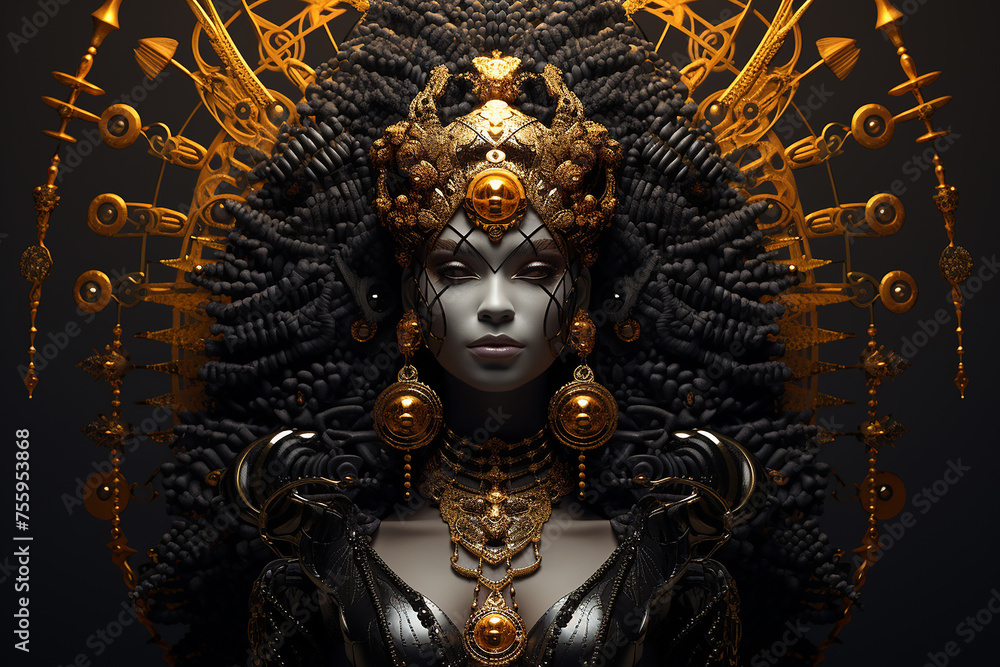black magic queen, 3d illustration black magic queen, 3d illustration