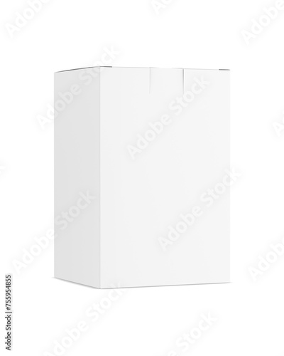 an image of a white box isolated on a white background