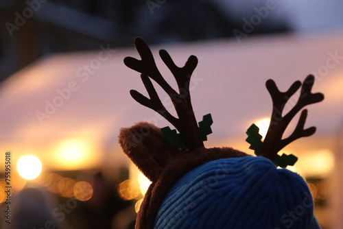 Detail Foto von einem Weihnachtsmarkt