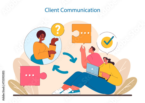 Client Communication in IT project management. Demonstrates active engagement.
