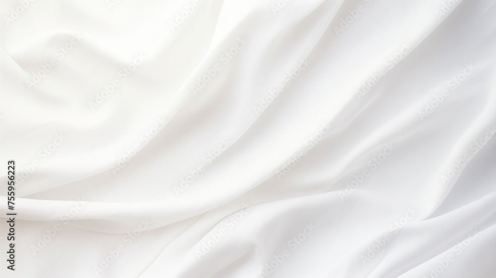 Soft White Fabric Background: Gentle Texture of Delicate Cloth, Providing a Clean and Elegant Backdrop. Perfect for Product Presentations, Fashion Concepts, or Creating a Subtle Yet Sophisticated