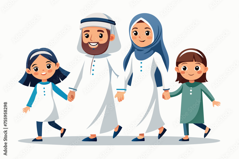 Group of people Muslim family
