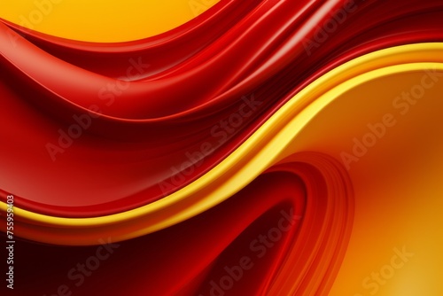 A dramatic red and yellow background with 3D effects