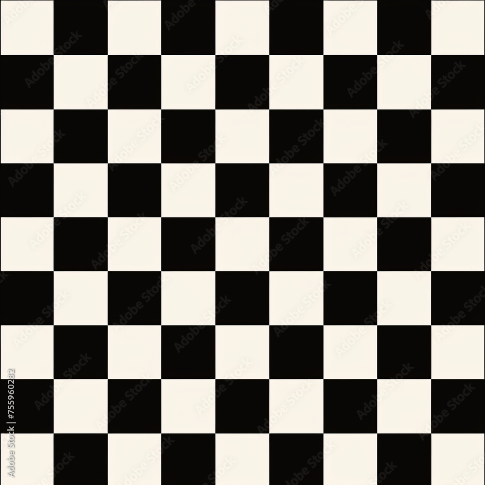 Fototapeta premium Black and white checked pattern background.