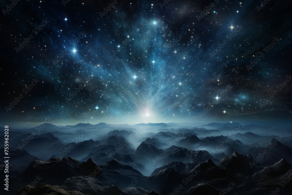 Stars illuminating the canvas of the cosmos