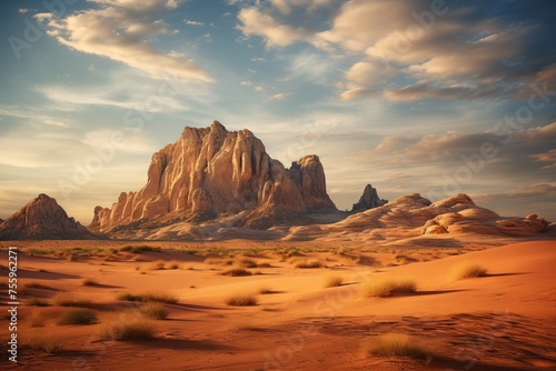 The stark beauty of a rugged desert landscape