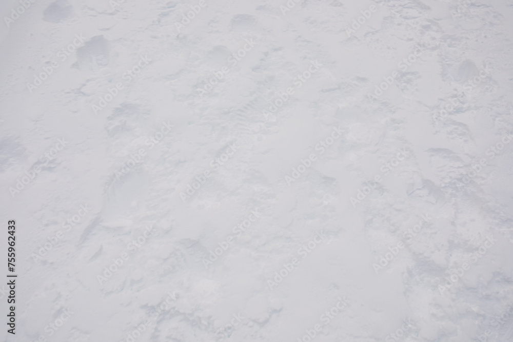 snow ground texture with footprints