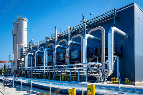 Modern Desalination Plant Exterior
