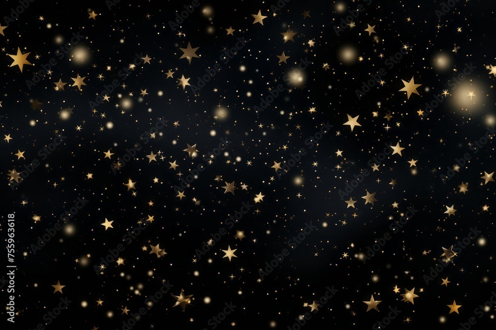 A black background with sparkling stars