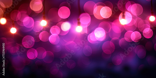 A cluster of various lights creating a blurred effect