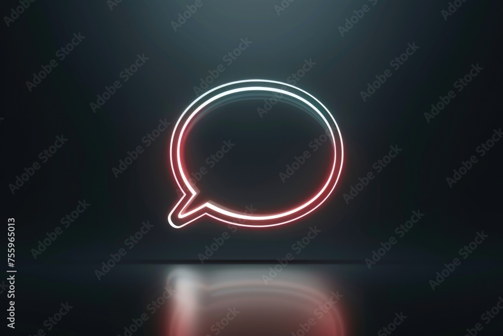 Neon letter Q glowing on a dark background, suitable for graphic design projects.