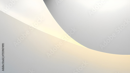 Abstract white and gray background with curved lines