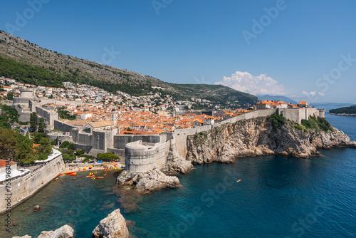Stunning view of the Old City of Dubrovnik and City Walls, Croatia