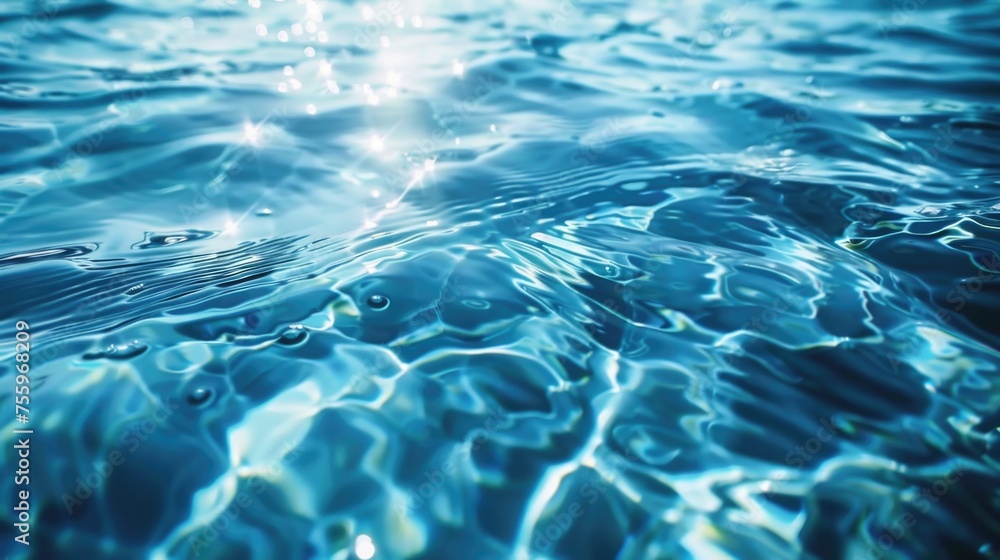 Fototapeta premium Sunlight shining on water surface, perfect for nature-themed projects.