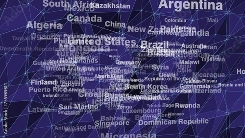 Connected lines travel news from around world countries of world, breaking news on country names and global coverage