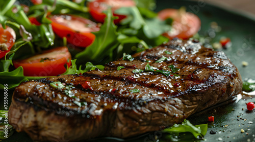 Delicious Grilled Steak with Roasted Tomatoes