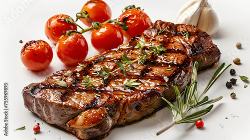Delicious Grilled Steak with Roasted Tomatoes