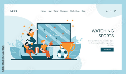 Enthusiastic fans experience the thrill of the game from their living room, a portrayal of sports fandom and shared excitement