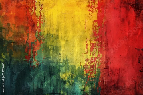 Abstract grunge background with yellow  red and green tones
