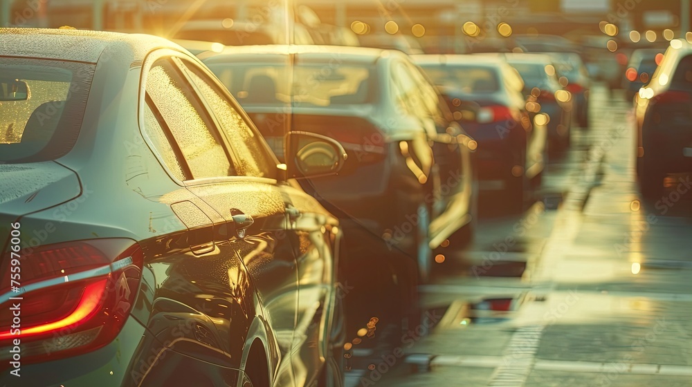 Sleek curves and gleaming lights: A car's reflection captures the city's pulse! Sleek curves and gleaming lights: A car's reflection captures the city's pulse!