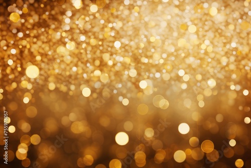 A gold background with golden bokeh circles