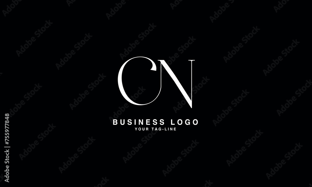 CN, NC, C, N, Abstract Letters Logo Monogram Artwork CN, NC, C, N, Abstract Letters Logo Monogram Artwork
