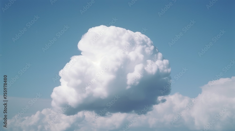 Serene Sky: A Majestic Cloud Amidst the Tranquil Blue Serene Sky: A Majestic Cloud Amidst the Tranquil Blue